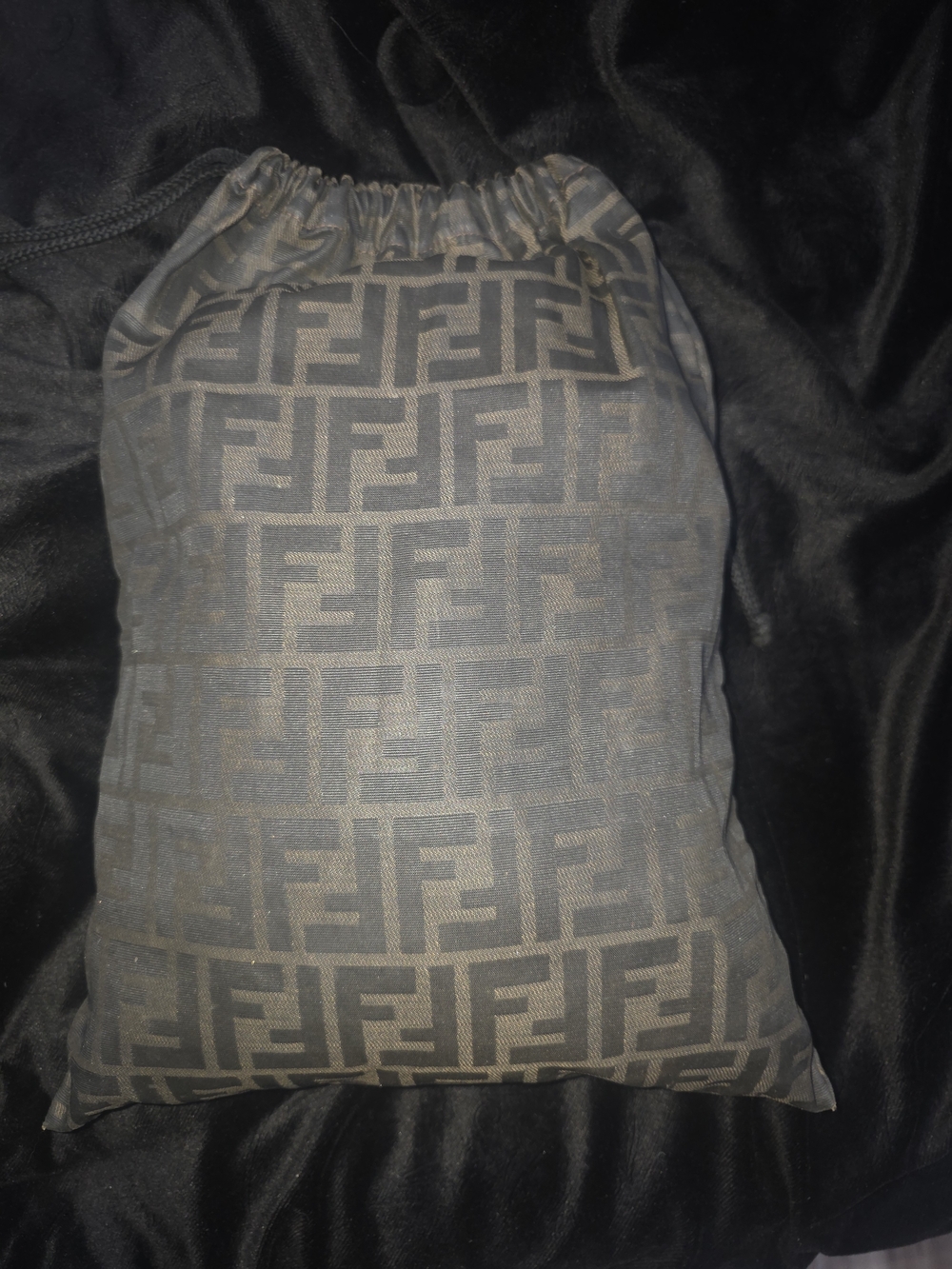 Fendi Logo Drawstring Bag